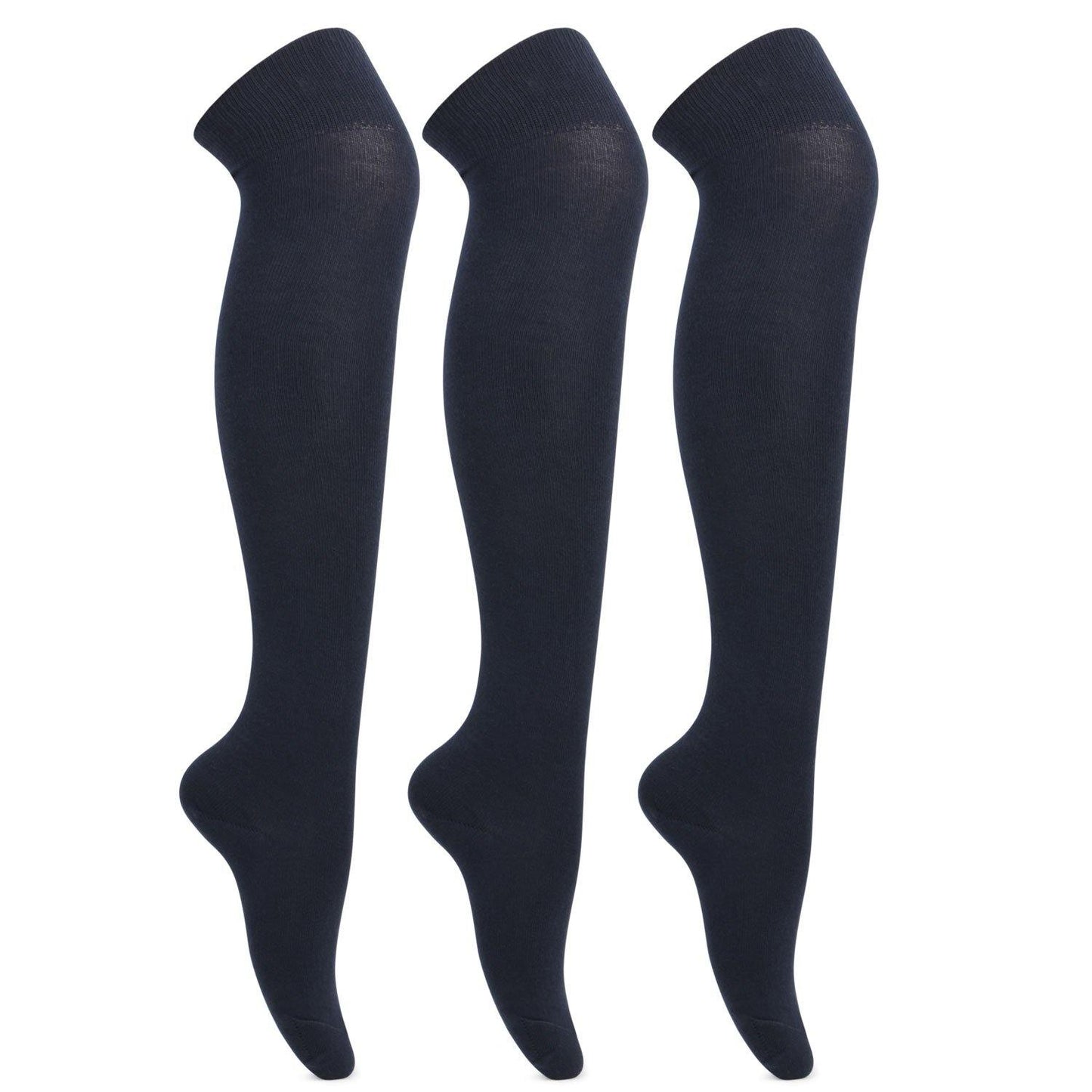 Navy Formal Stockings  For School Girls - Pack of 3