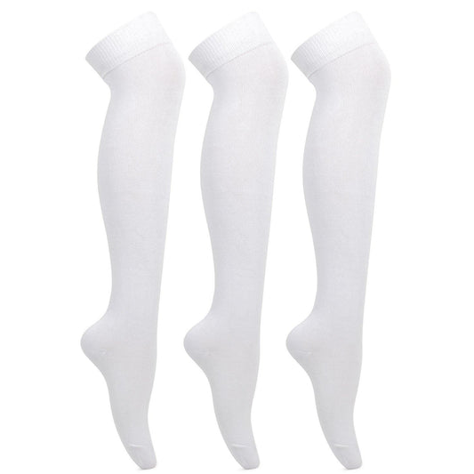 White Formal Stockings  For School Girls - Pack of 3