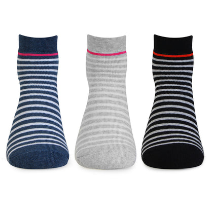 Women Ankle Length Cushioned Sports Socks-Pack Of 3