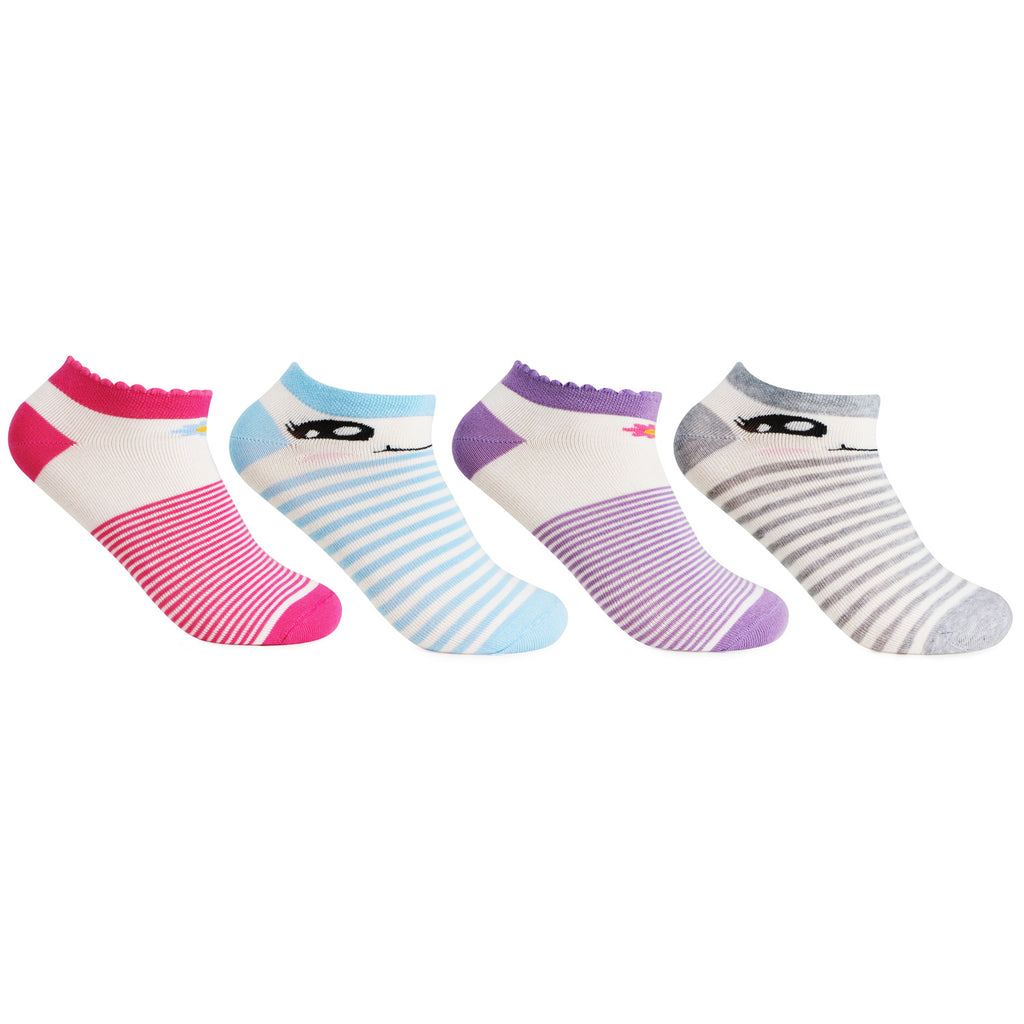 Women Secret Length Fancy Socks-Pack Of 4