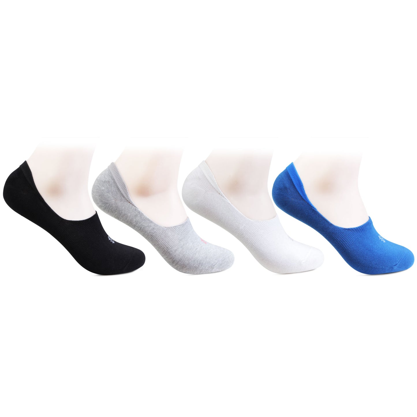 Unisex Multicolor Cotton Footlets Socks -Pack Of 4