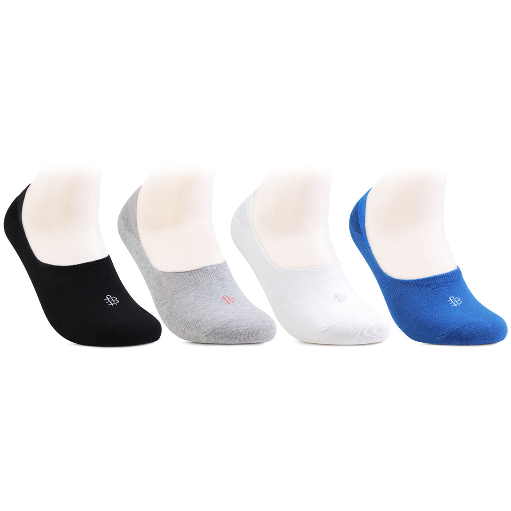 Unisex Multicolor Cotton Footlets Socks -Pack Of 4