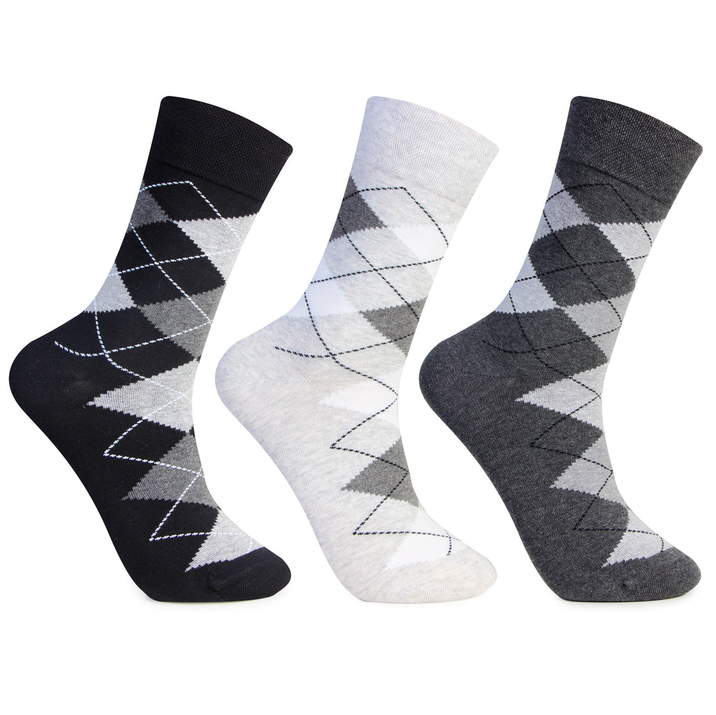 Men Cotton Scottish Collection Ankle Socks - Pack of 3