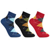 Men Cotton Scottish Collection Ankle Socks - Pack of 3