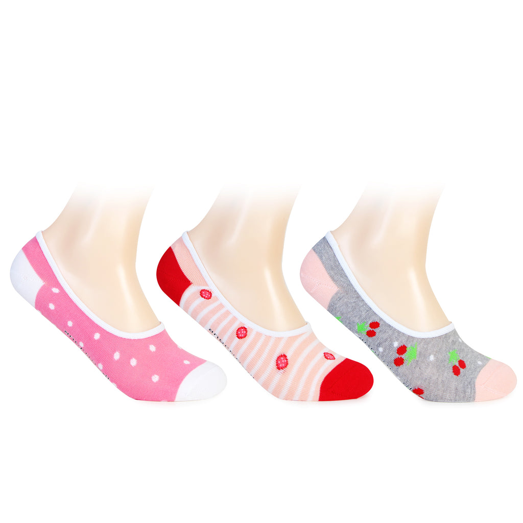 Women Playful Patterns Loafer Socks - Pack Of 3