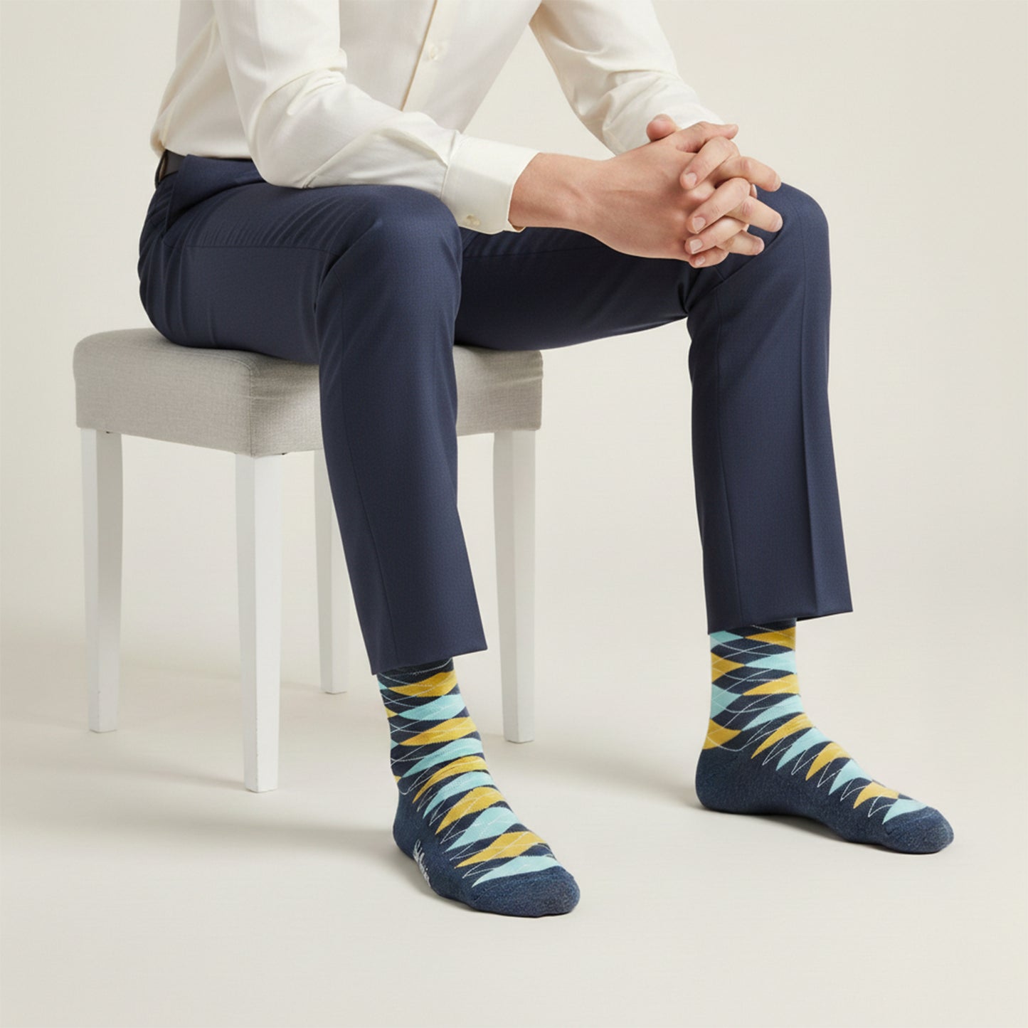 Hush Puppies Men's Multicolored Crew Socks - Pack of 3