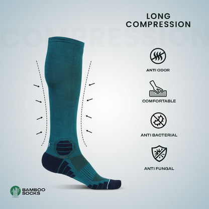White Bamboo Compression Socks - infographic