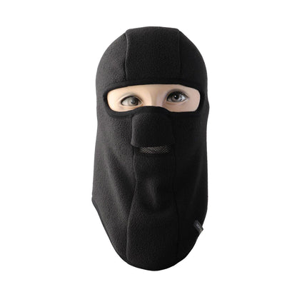 Men's Polar Fleece Balaclava Cap With Mesh (Black)