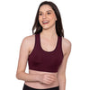 Women's Wirefree Double Padded Full Coverage Sports Bra - Wine