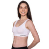 Women's Wirefree Non Padded Full Coverage Sports Bra - White