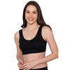 Women's Wirefree Non Padded Full Coverage Sports Bra - Black