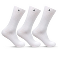 Men Cotton White Rib Full Length Socks- Pack of 3