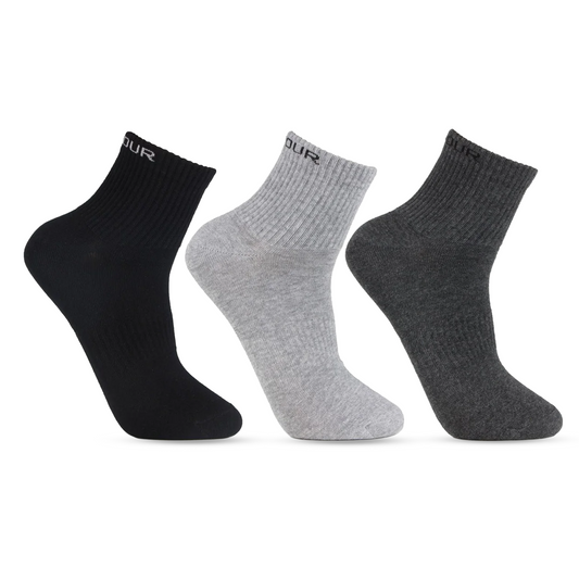 Men's Cotton  Ankle Sports Socks - Pack Of 3