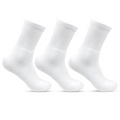Men Cushioned White Joggers Crew Sports Socks- Pack of 3