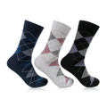 Men Socks - Argyle Style Multicolored Designer Crew Length Socks