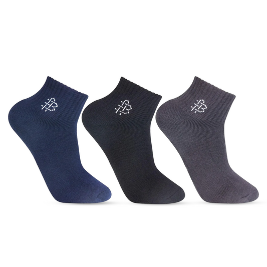 Men Cushioned Ankle-Length Joggers Sports Socks - Pack of 3