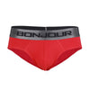 Men's Low-Rise Premia Cotton Briefs With Elasticated Band - Red