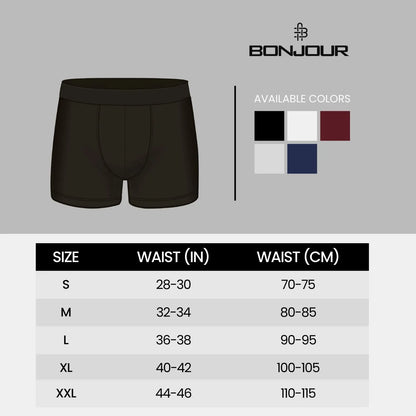 Men’s Bamboo Trunk white – Ultra Soft, Odour Free (Pack of 1)