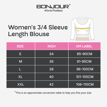 Vami Women's Cotton Stretchable Readymade Blouses - Off White