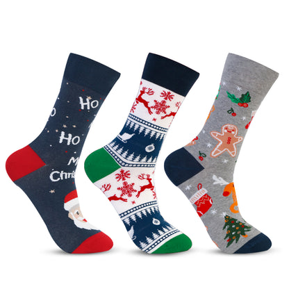 Unisex Christmas Socks for Men & Women - (Pack of 3)