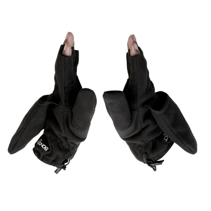 Men's Winter Half Finger Gloves with Flip Cover