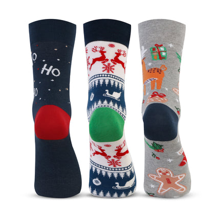 Unisex Christmas Socks for Men & Women - (Pack of 3)