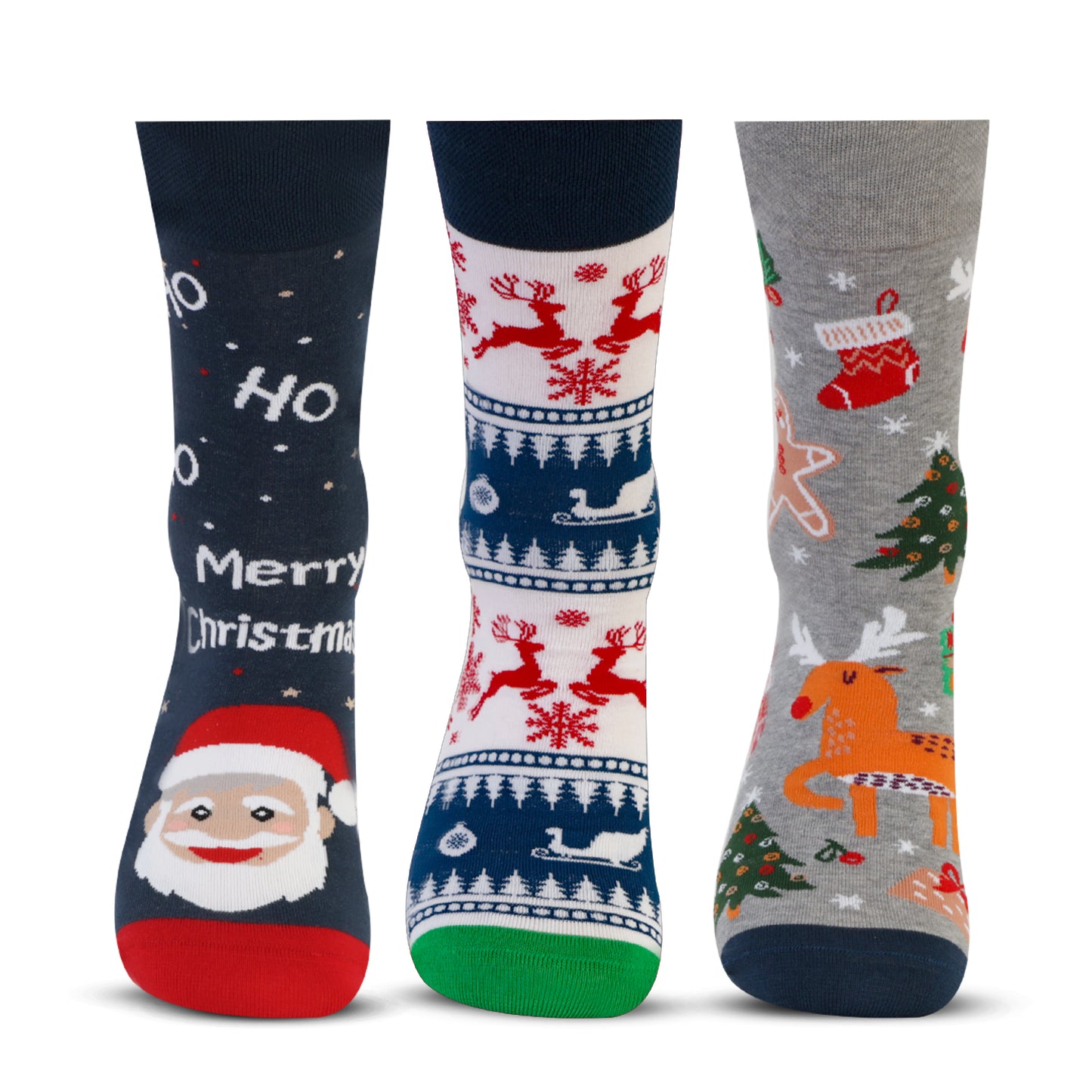 Unisex Christmas Socks for Men & Women - (Pack of 3)