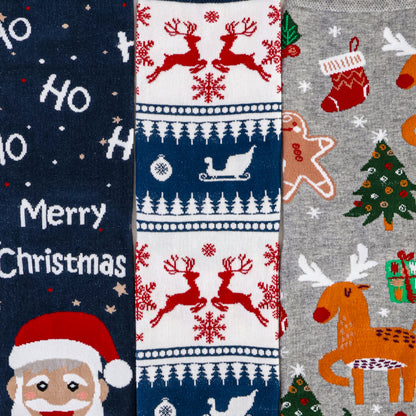 Unisex Christmas Socks for Men & Women - (Pack of 3)
