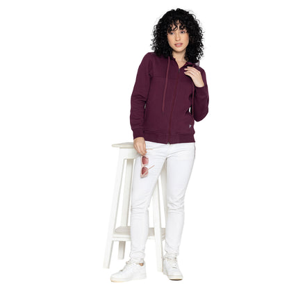 Womens Hoodie Sweat Jacket