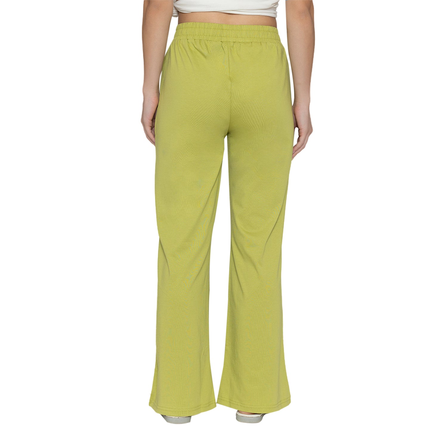 Women Flared Pants - Green Banana
