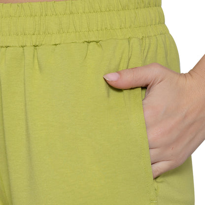Women Flared Pants - Green Banana
