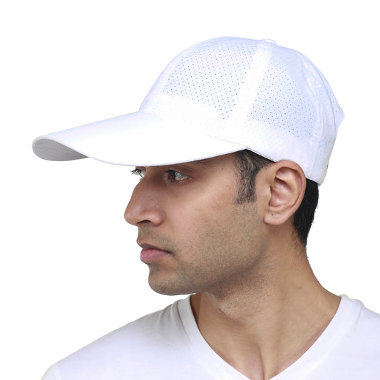 Men Adjustable sports cap (White)
