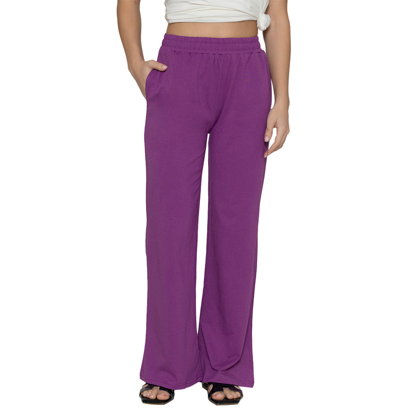 Women Flared Pants (Purple)