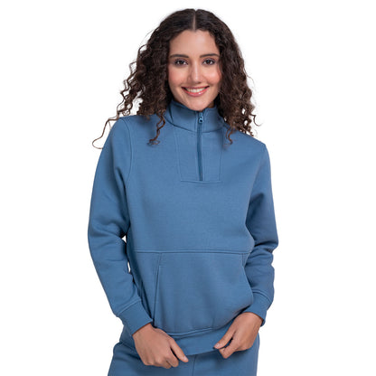 Women’s Mock Collar Half-Zip Sweatshirt