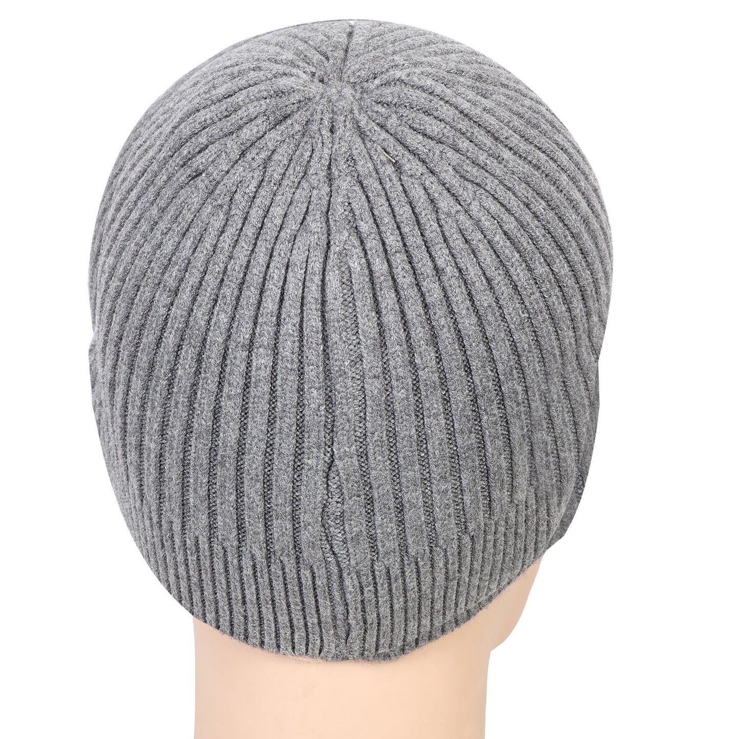 Unisex Woolen Winter Beanie Cap (Grey Melange)