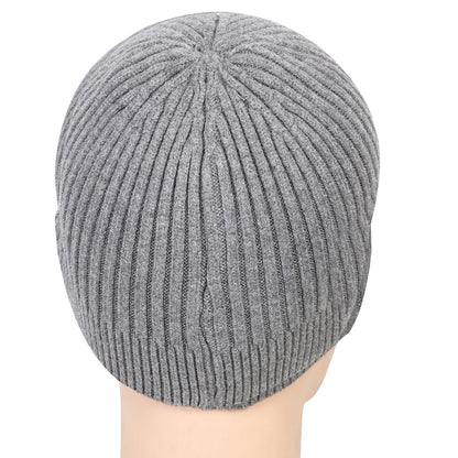 Unisex Woolen Winter Beanie Cap (Grey Melange)