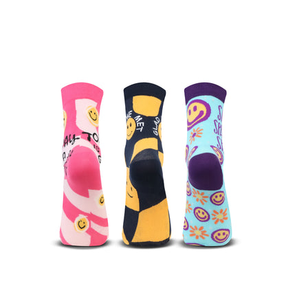 Smiley Face Emoji Socks for Women & Girls