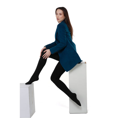 Super-soft High Waisted Velvet Leggings (Black)