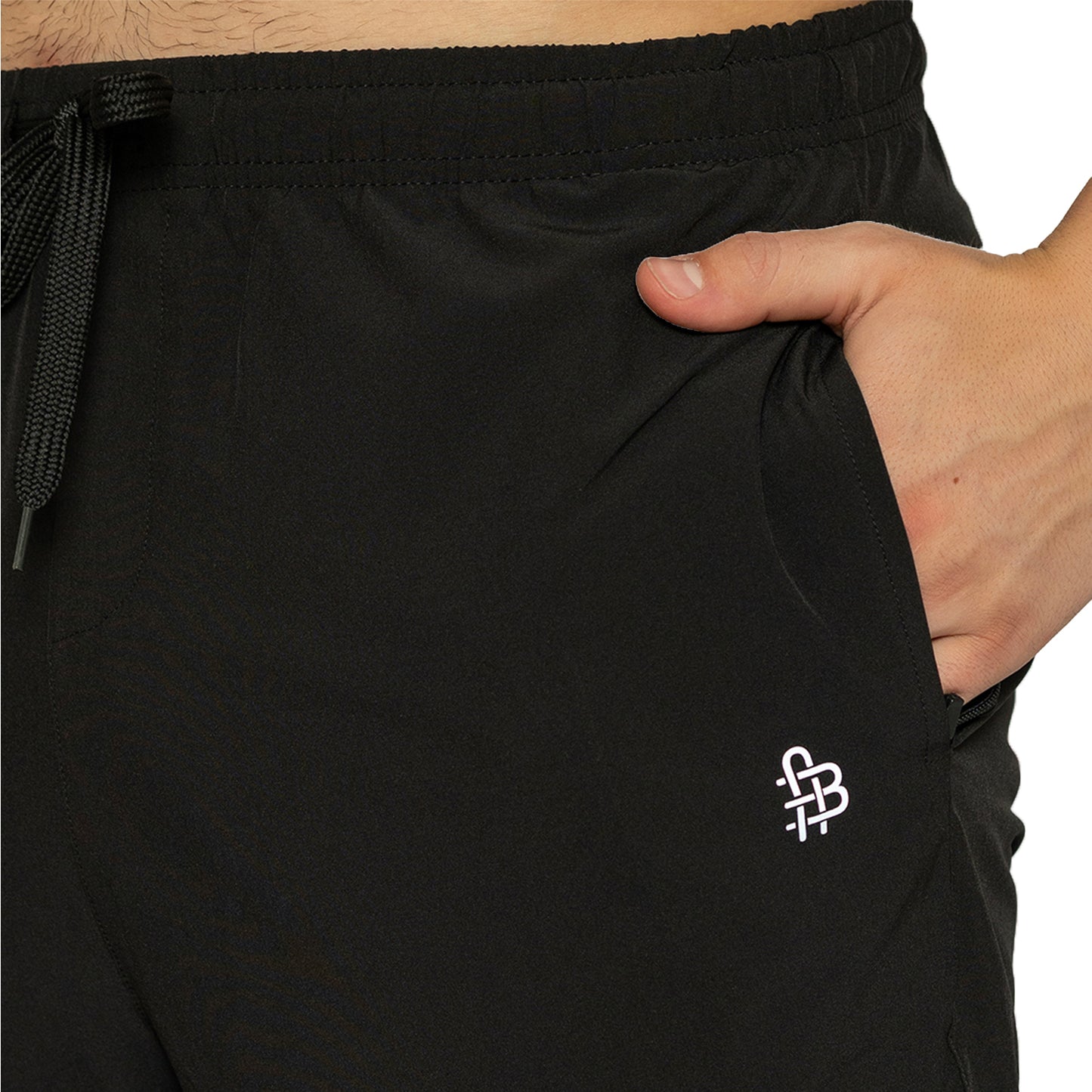 Men's Solid Trackpant- Black