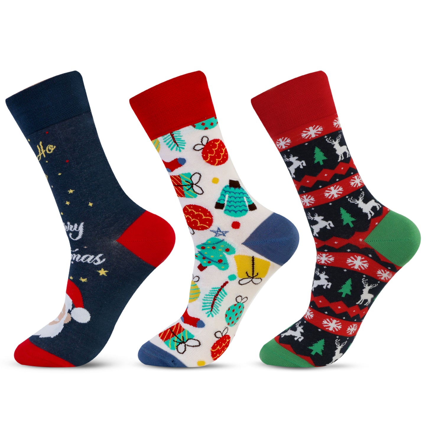 Unisex Christmas Socks for Men & Women - (Pack of 3)