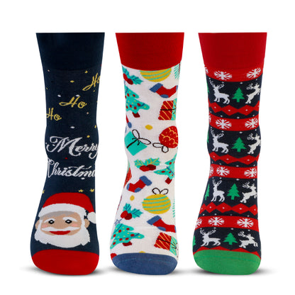 Unisex Christmas Socks for Men & Women - (Pack of 3)