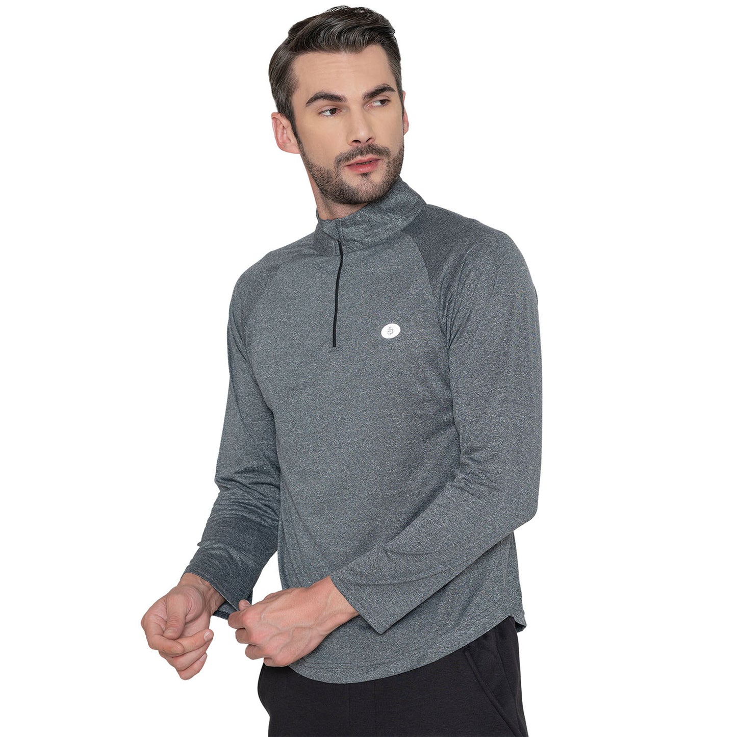 Men's Zip Neck Full Sleeve Regular Fit Sweatshirt