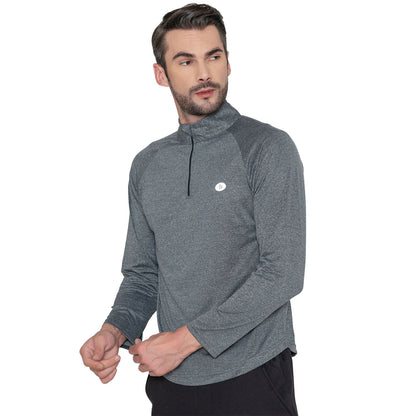 Men's Zip Neck Full Sleeve Regular Fit Sweatshirt