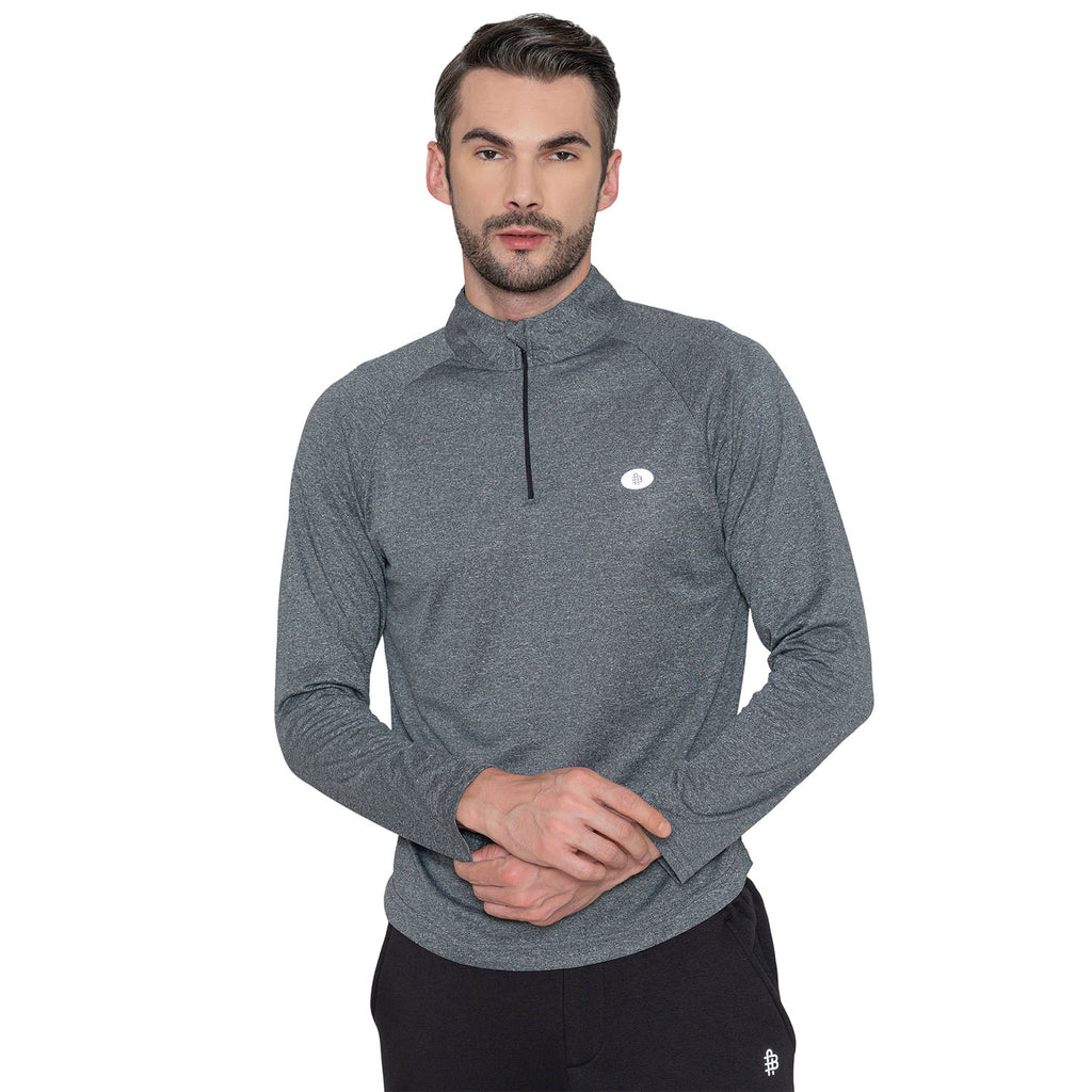 Men's Zip Neck Full Sleeve Regular Fit Sweatshirt