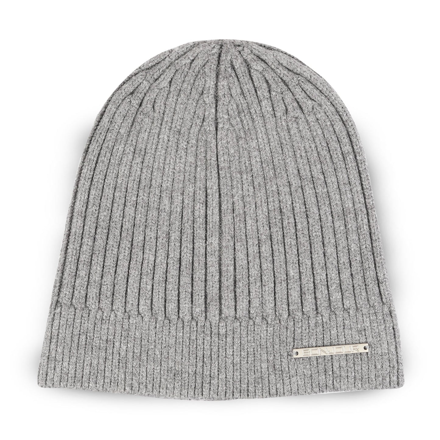 Unisex Woolen Winter Beanie Cap (Grey Melange)