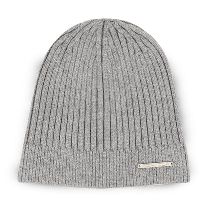 Unisex Woolen Winter Beanie Cap (Grey Melange)
