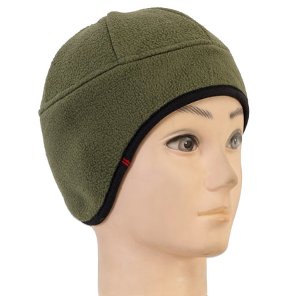 Unisex Woolen Polar Cap (Olive)