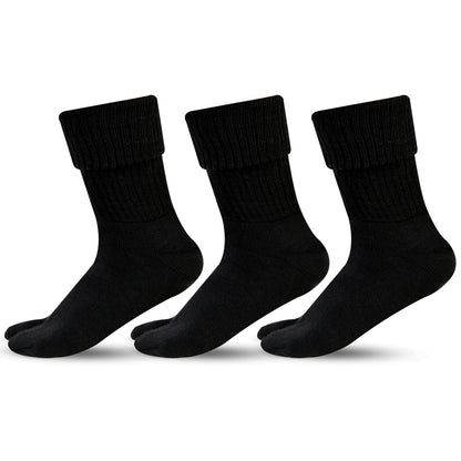 Women's Woolen Thumb Socks (Black) -Pack of 3