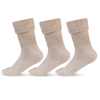 Women's Skin Woolen Thumb Socks -Pack of 3