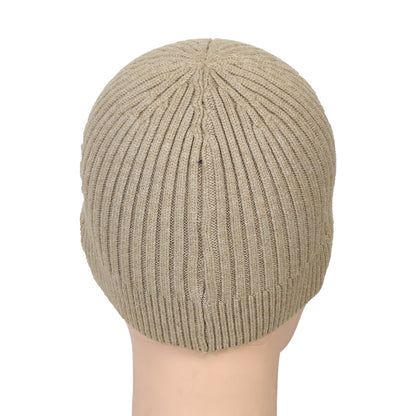 Unisex Woolen Winter Beanie Cap (Beige)
